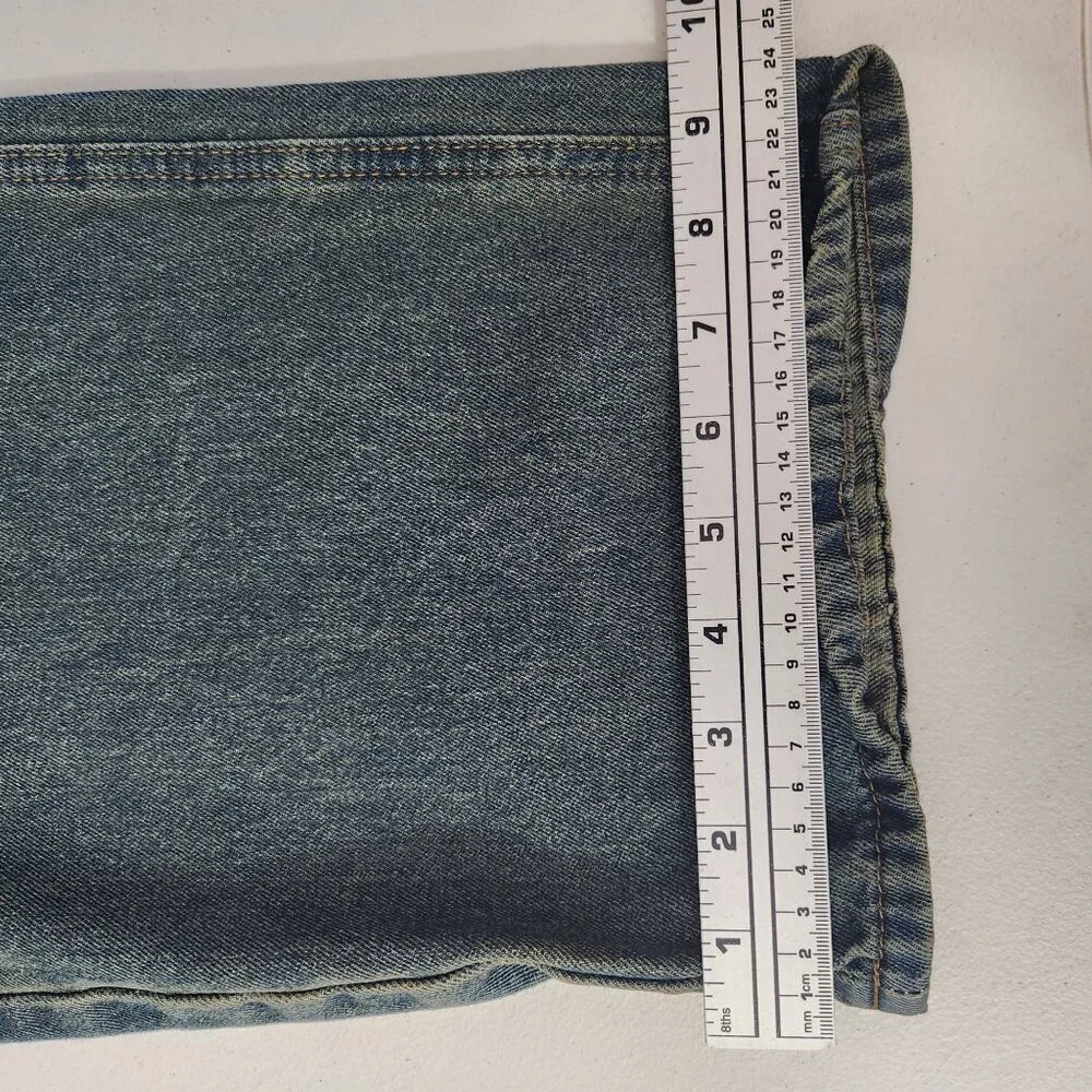 Vintage Mid-Wash Relaxed FitDenim Jeans Straight Leg Unisex Casual Style Medium